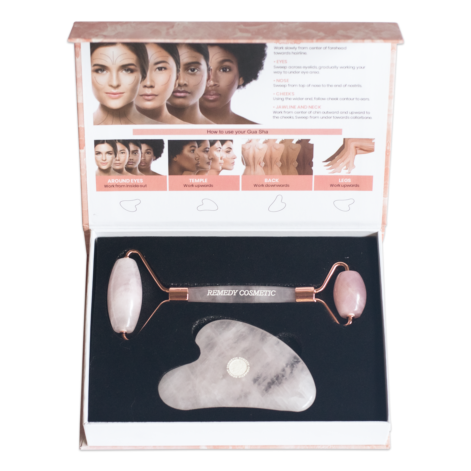 Buy Rose Quartz Facial Roller and Gua Sha Set Online Buy Rose Quartz Facial Roller and Gua Sha Set Online